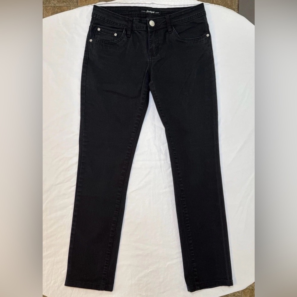 South Pole Womens Black 5-Pocket Design Denim Straight Jeans Size 7 29x29 - Picture 2 of 10